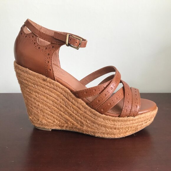 Corso Como | "Daytime" Brown Espadrille Wedge Sandals - Picture 9 of 12